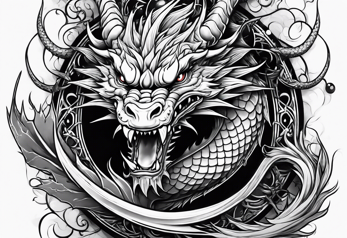 dragon from anime tattoo idea