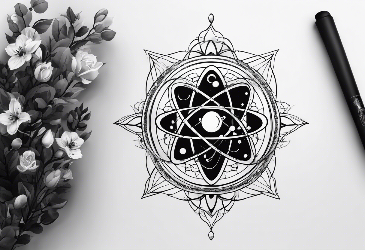 quantum model of atom tattoo idea