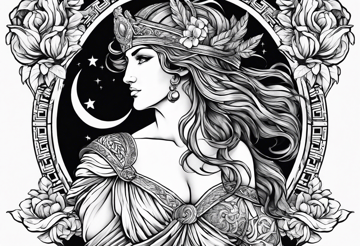 greek mythology arm sleeve tattoo idea