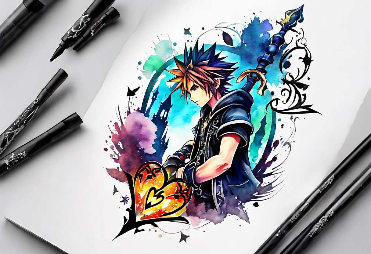 5cm
kingdom hearts
watercolour tattoo idea