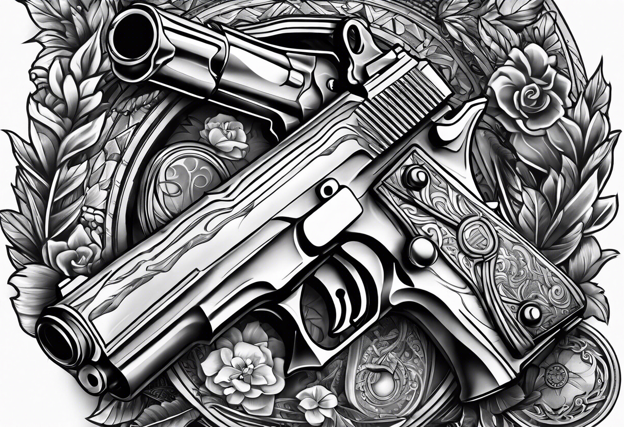 Guns and money tattoo idea