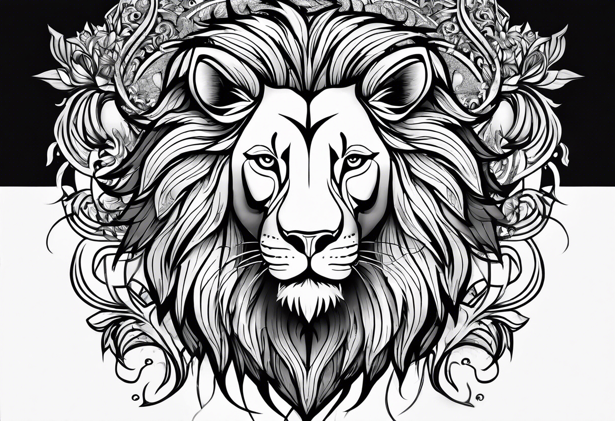 I am the only lion and my wife and 2 childrens are aries tattoo idea