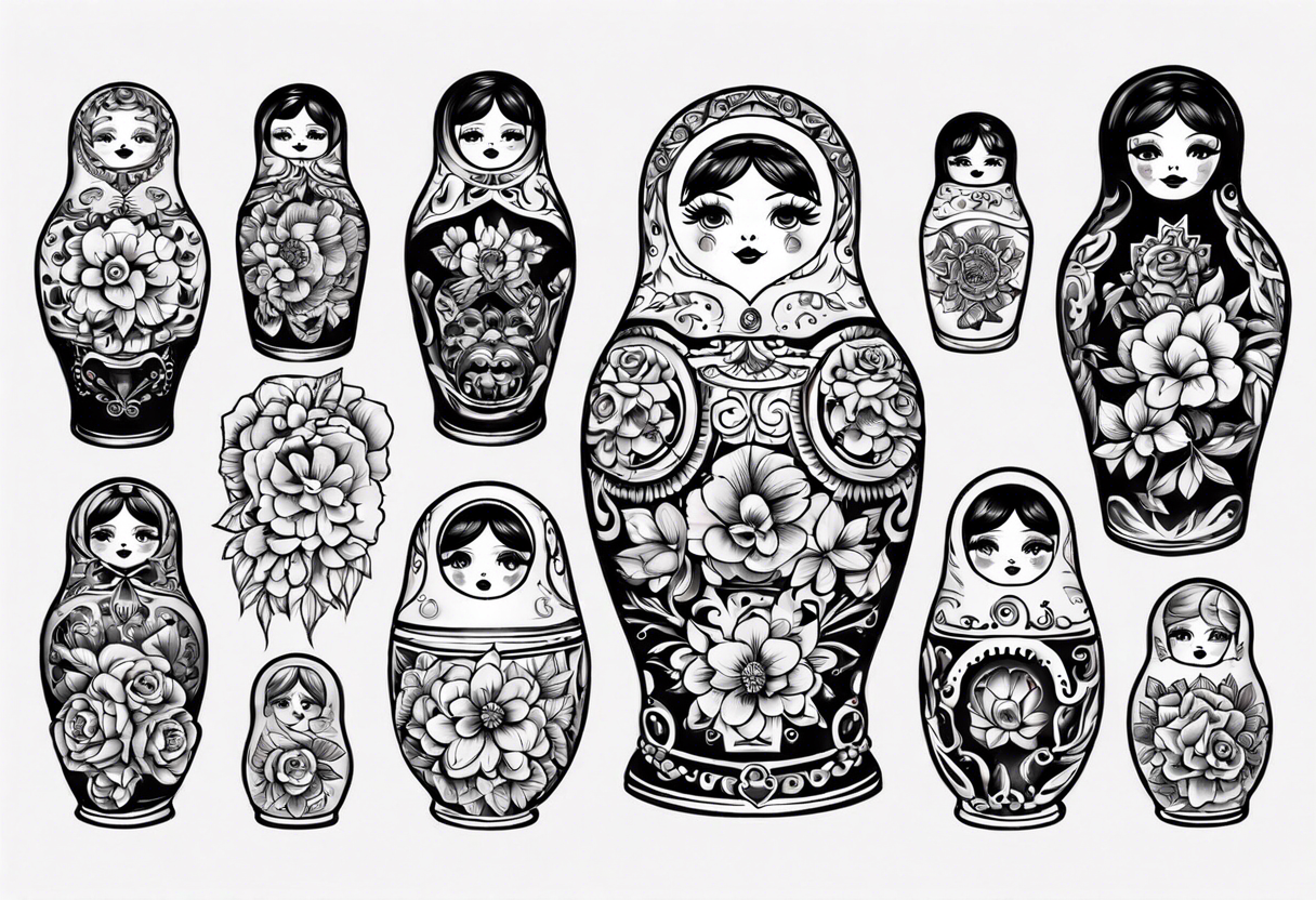 russian dolls tattoo idea