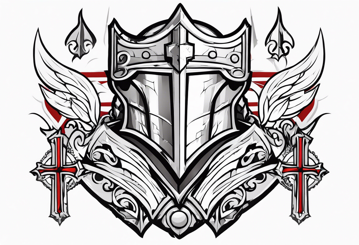 Christian knight tattoo idea