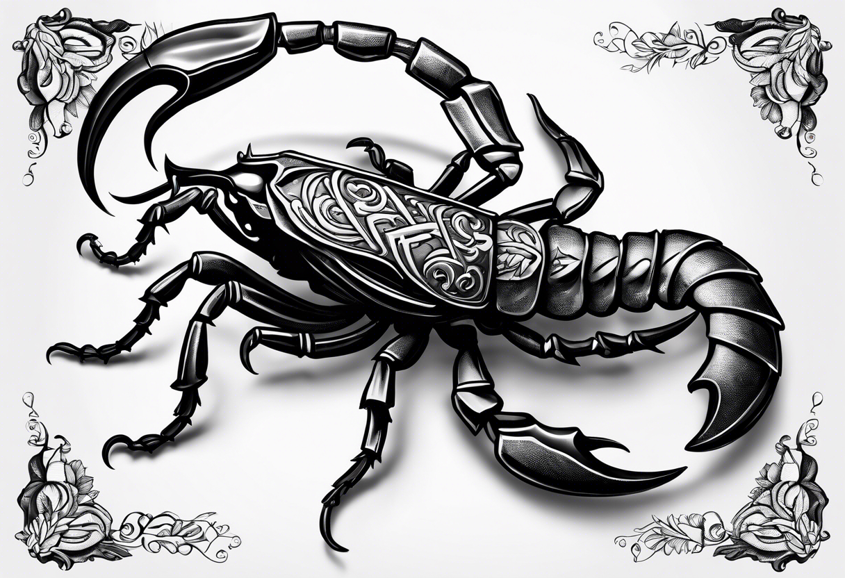 Scorpion with the number 23 tattoo idea