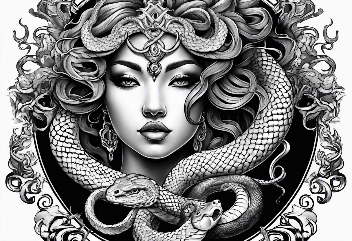 Medusa
Include snake heads tattoo idea