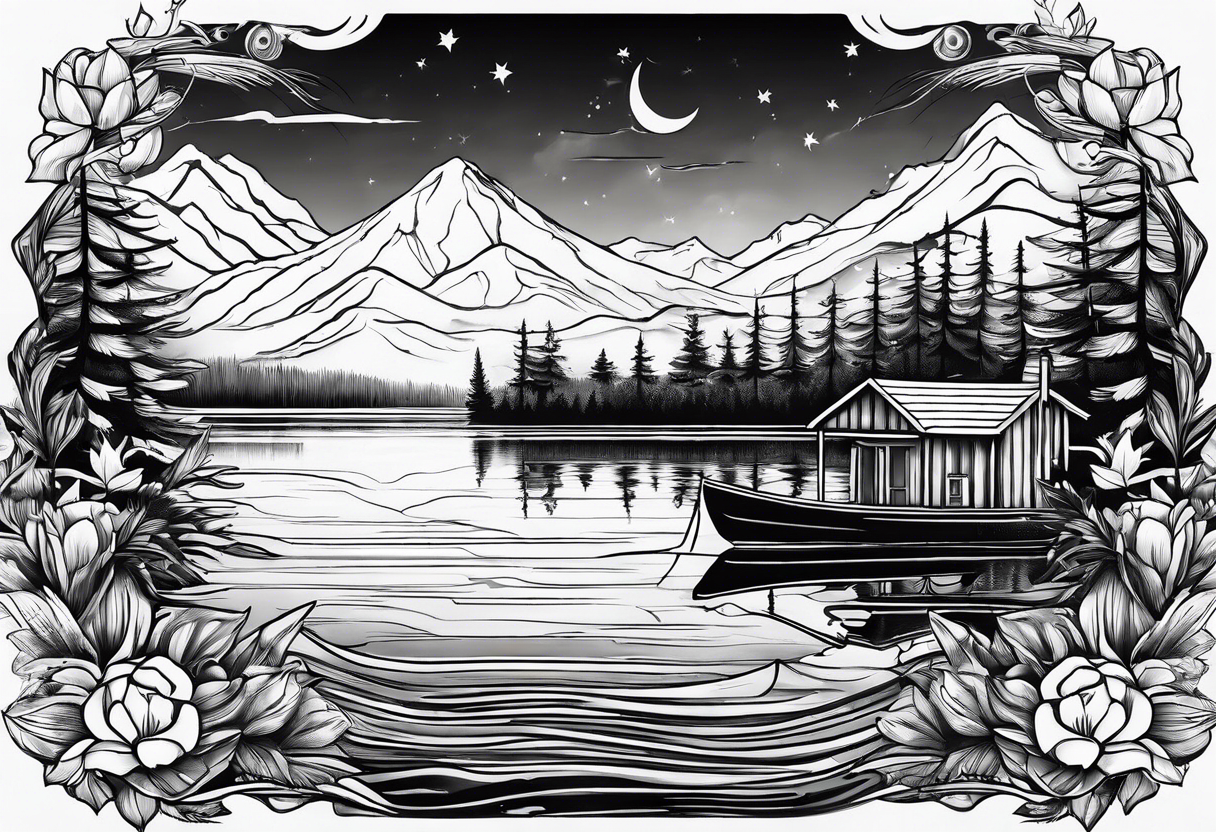 Lake life & forever tattoo idea