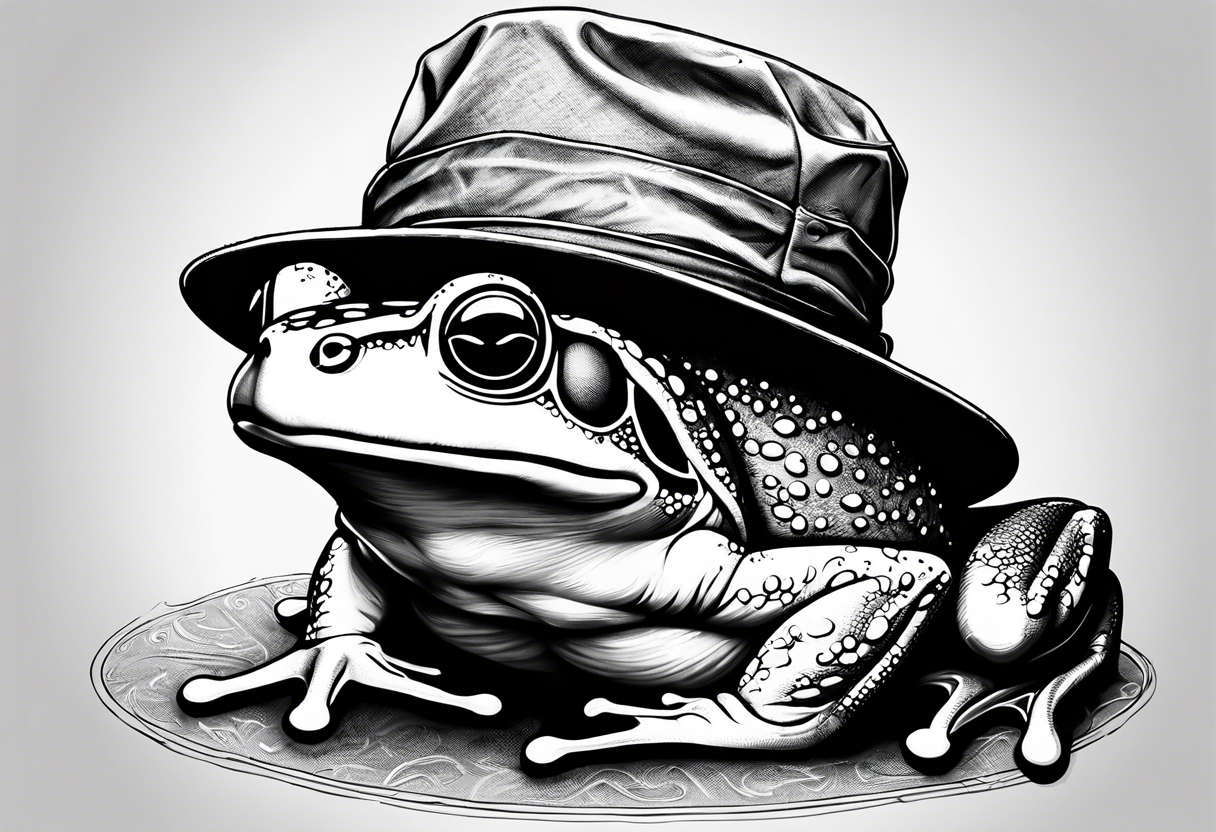 frog with vietnam hat tattoo idea