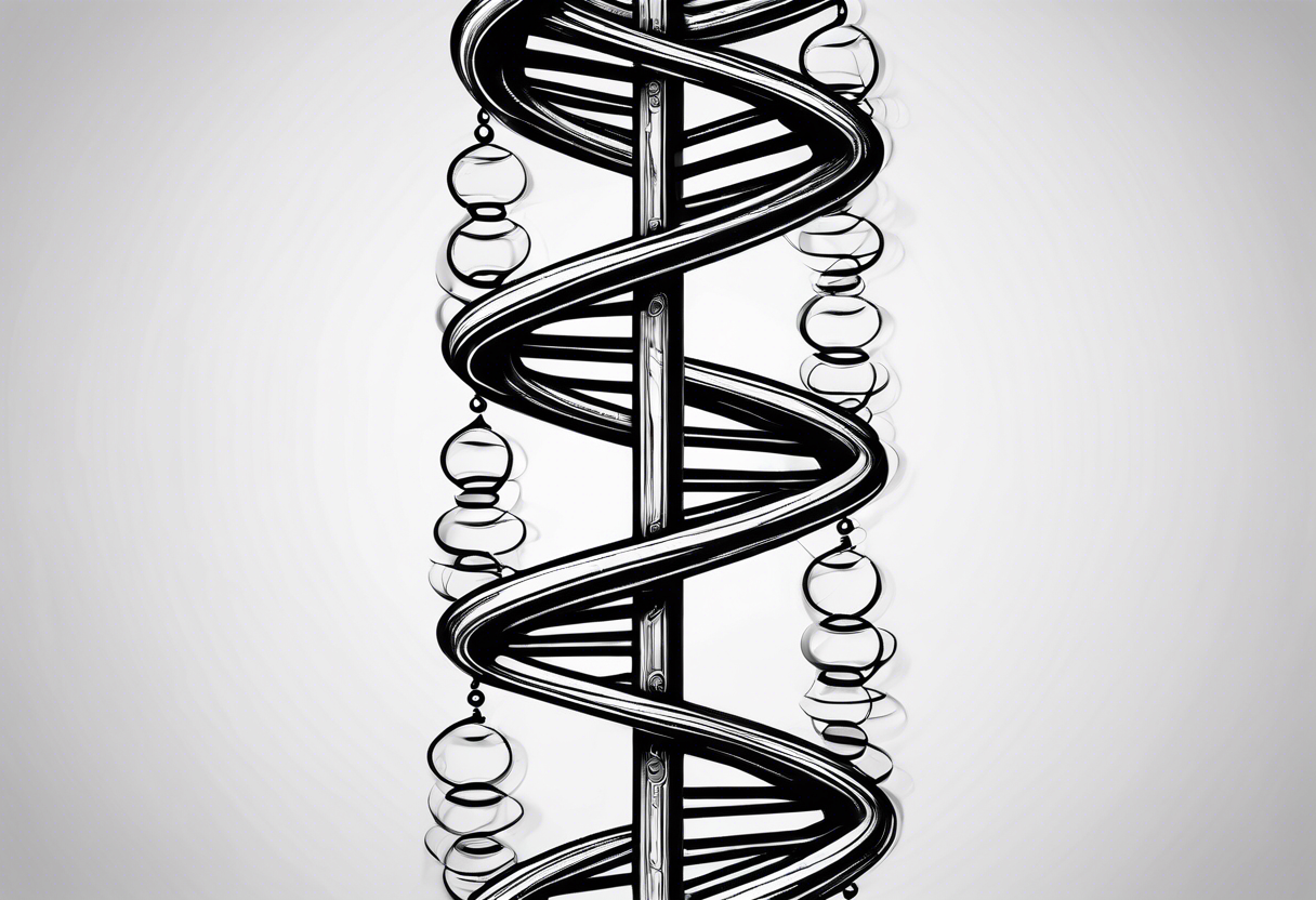 DNA strand with morals as the rungs tattoo idea