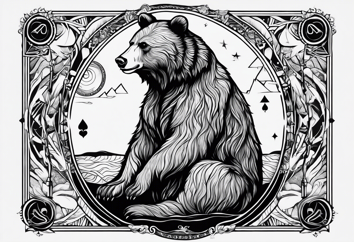 The fool tarot as a bear tattoo idea