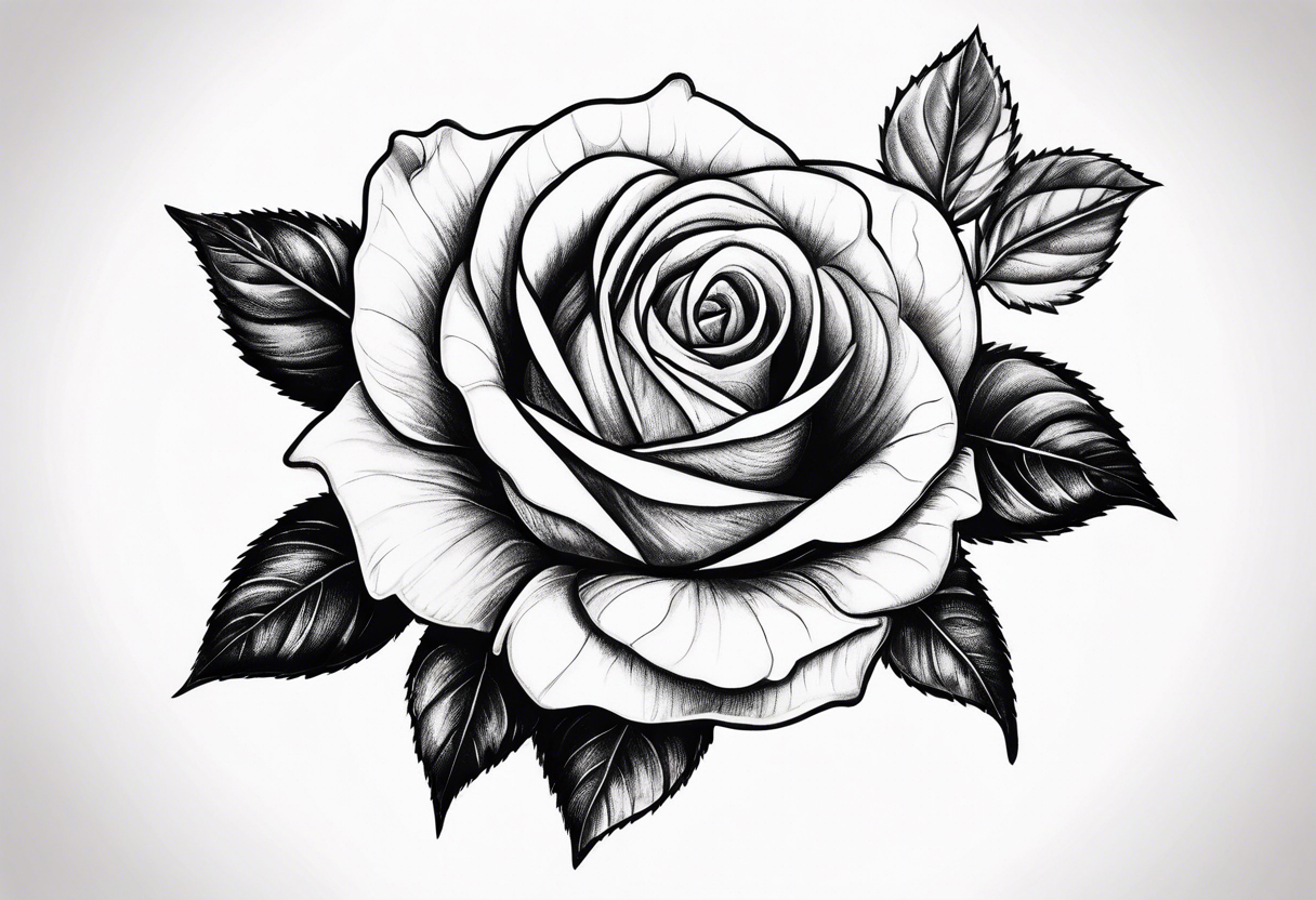 Small Rose with stem tattoo tattoo idea