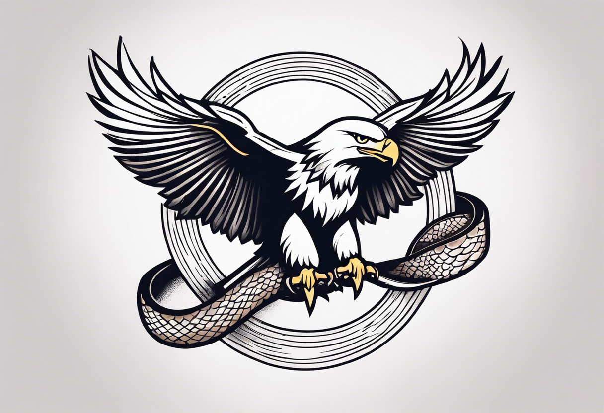 eagle carrying a snake tattoo idea