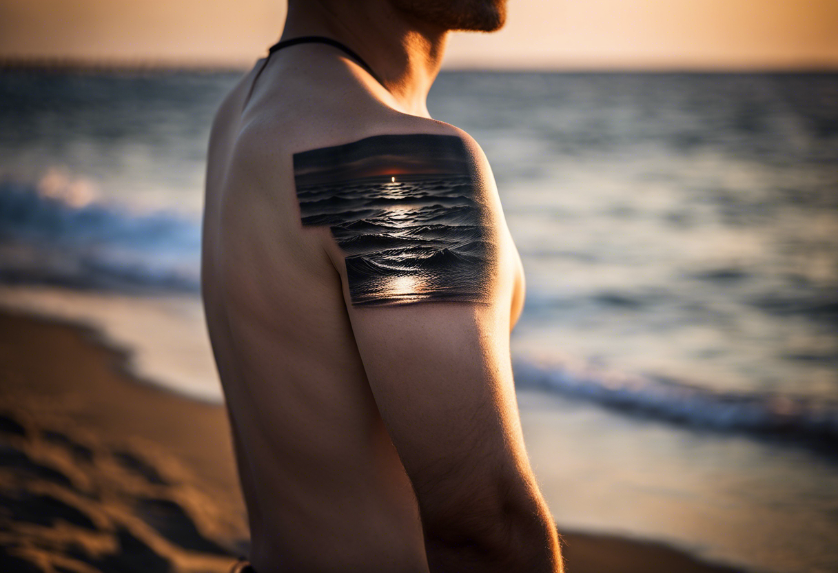 beach tropical | Beach tattoo, Trendy tattoos, New tattoos