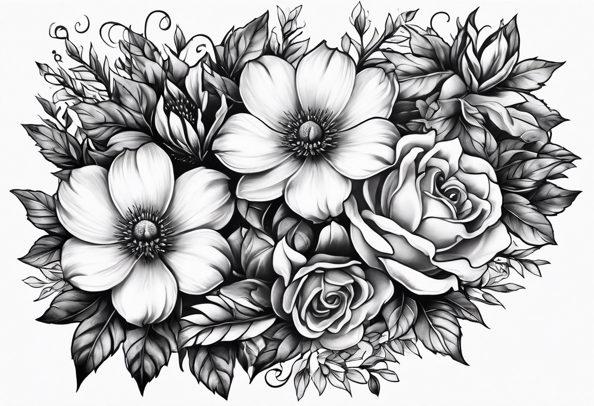 Two paths. One dark, twisted and thorny. Second bright, flowers and beautiful tattoo idea