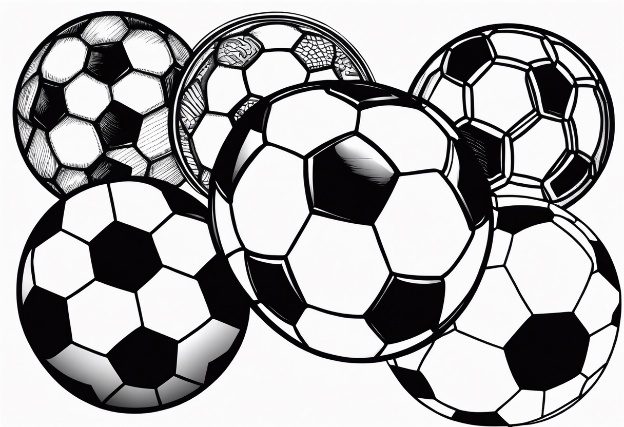 Small soccer ball tattoo idea