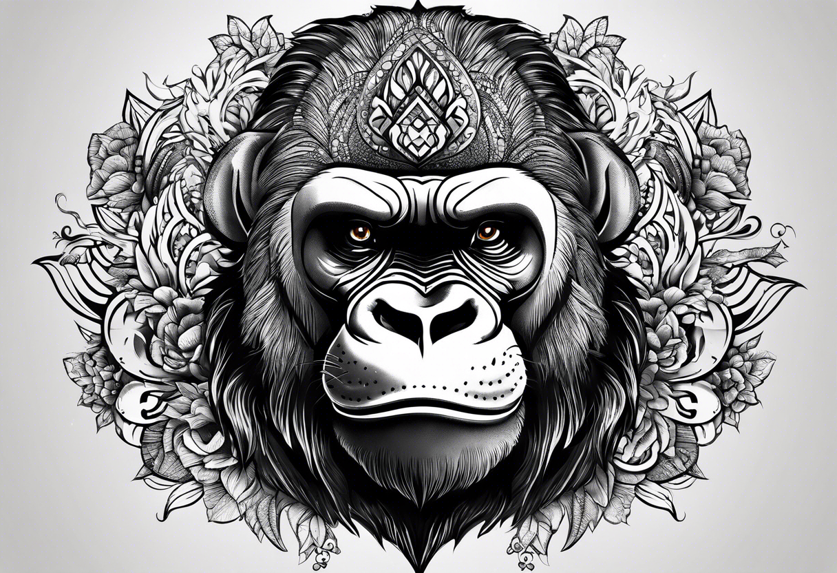 A gorilla, cheetah, rhino, rat tattoo idea