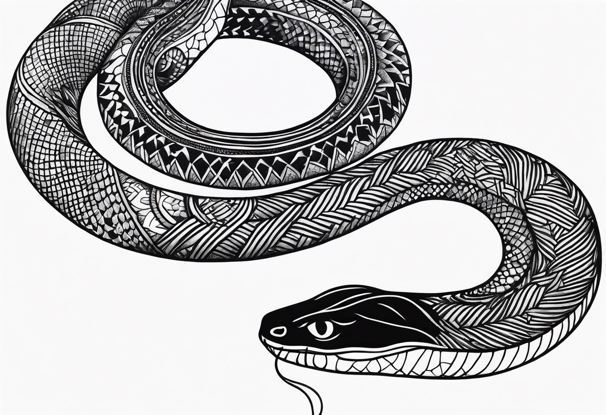 Black snake tattoo idea