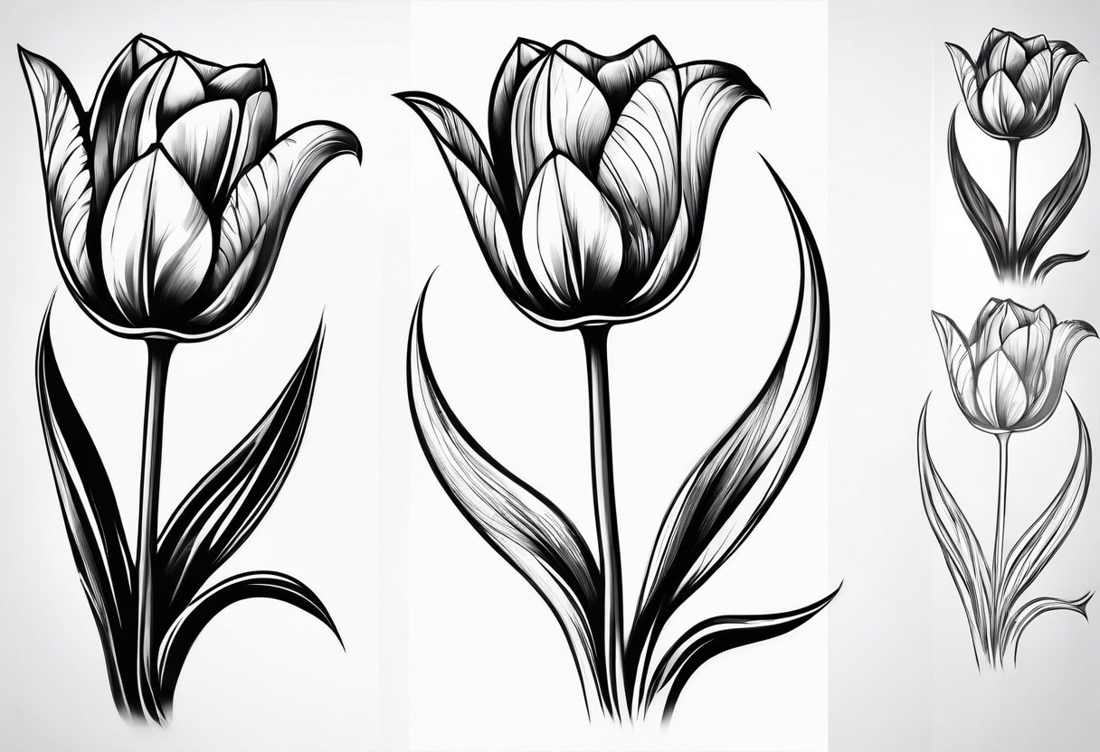 One tulip tattoo idea