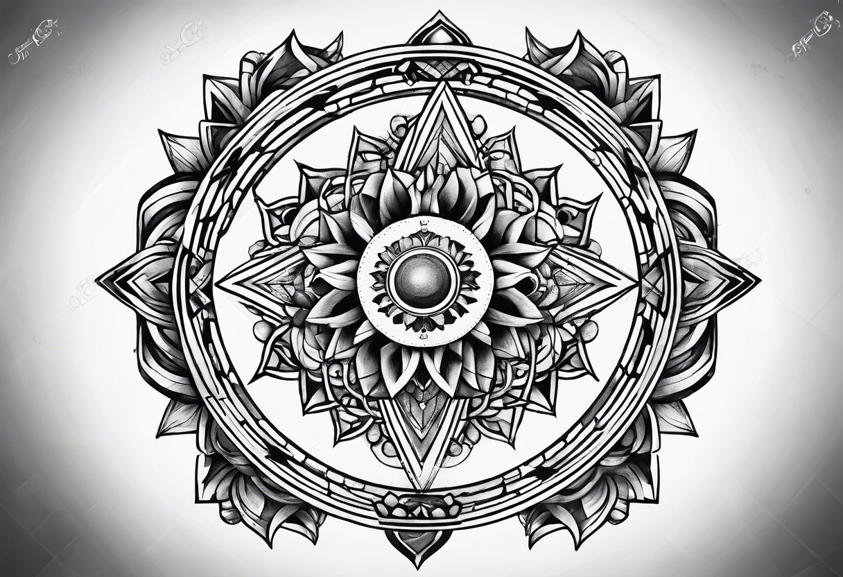 Abstract geometric tattoo astrology alchemy Vector Image