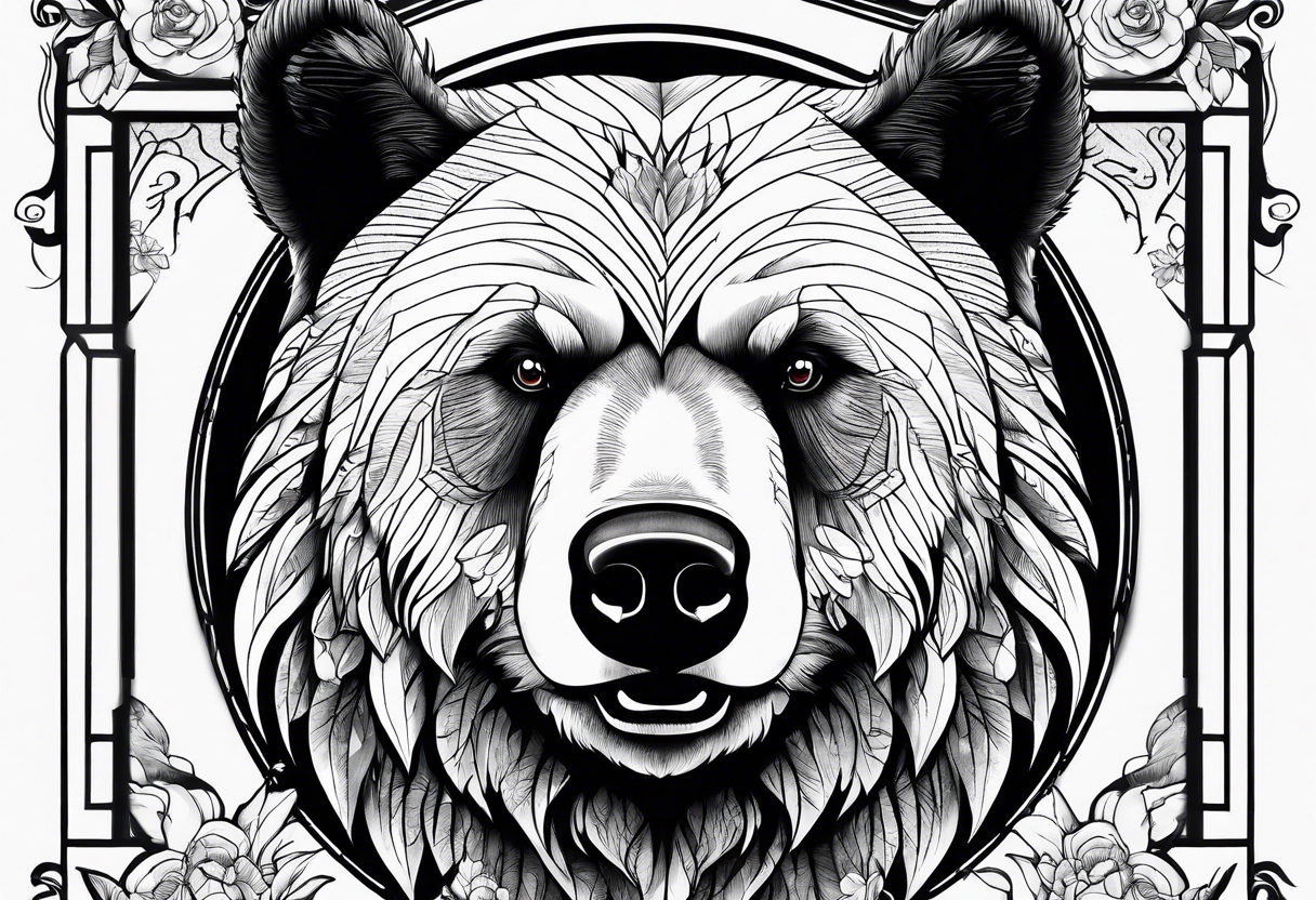 A Bear not to many details tattoo idea