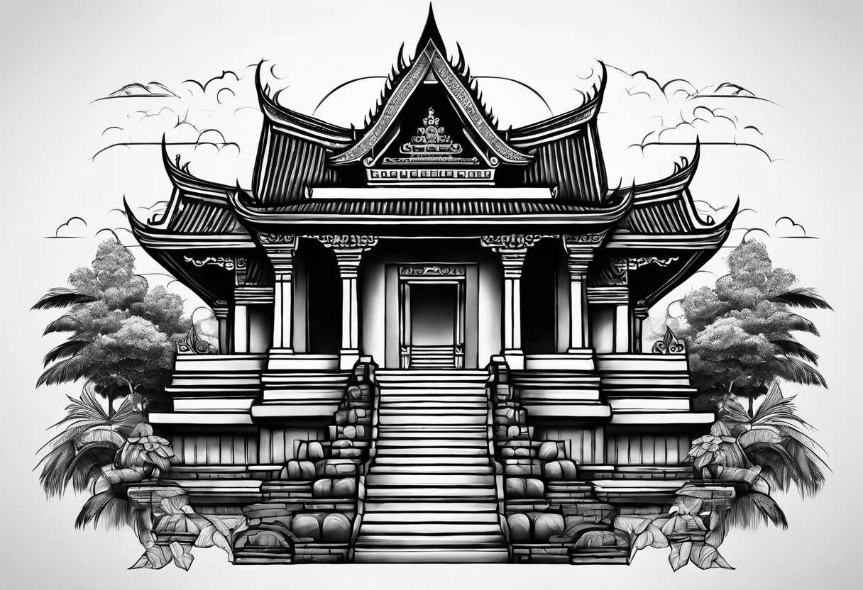 cambodia temple tattoo idea