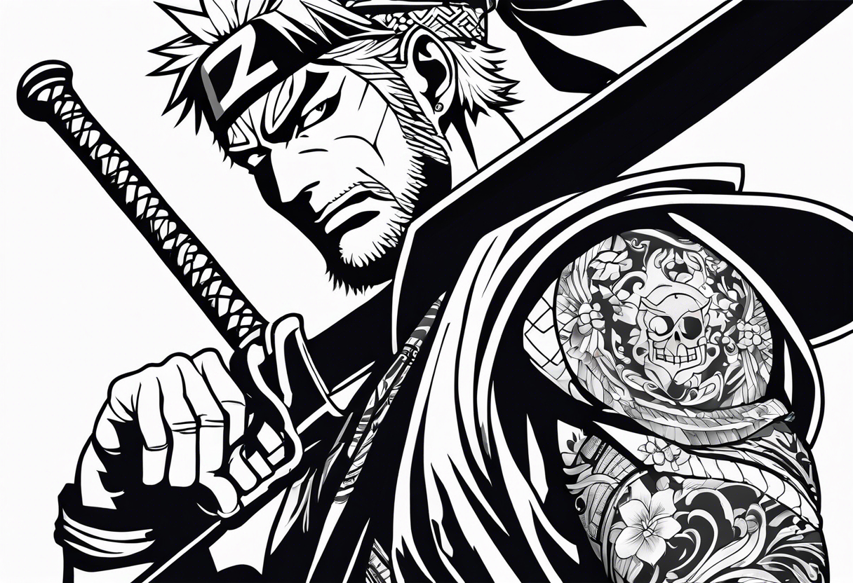 zoro one piece tattoo idea