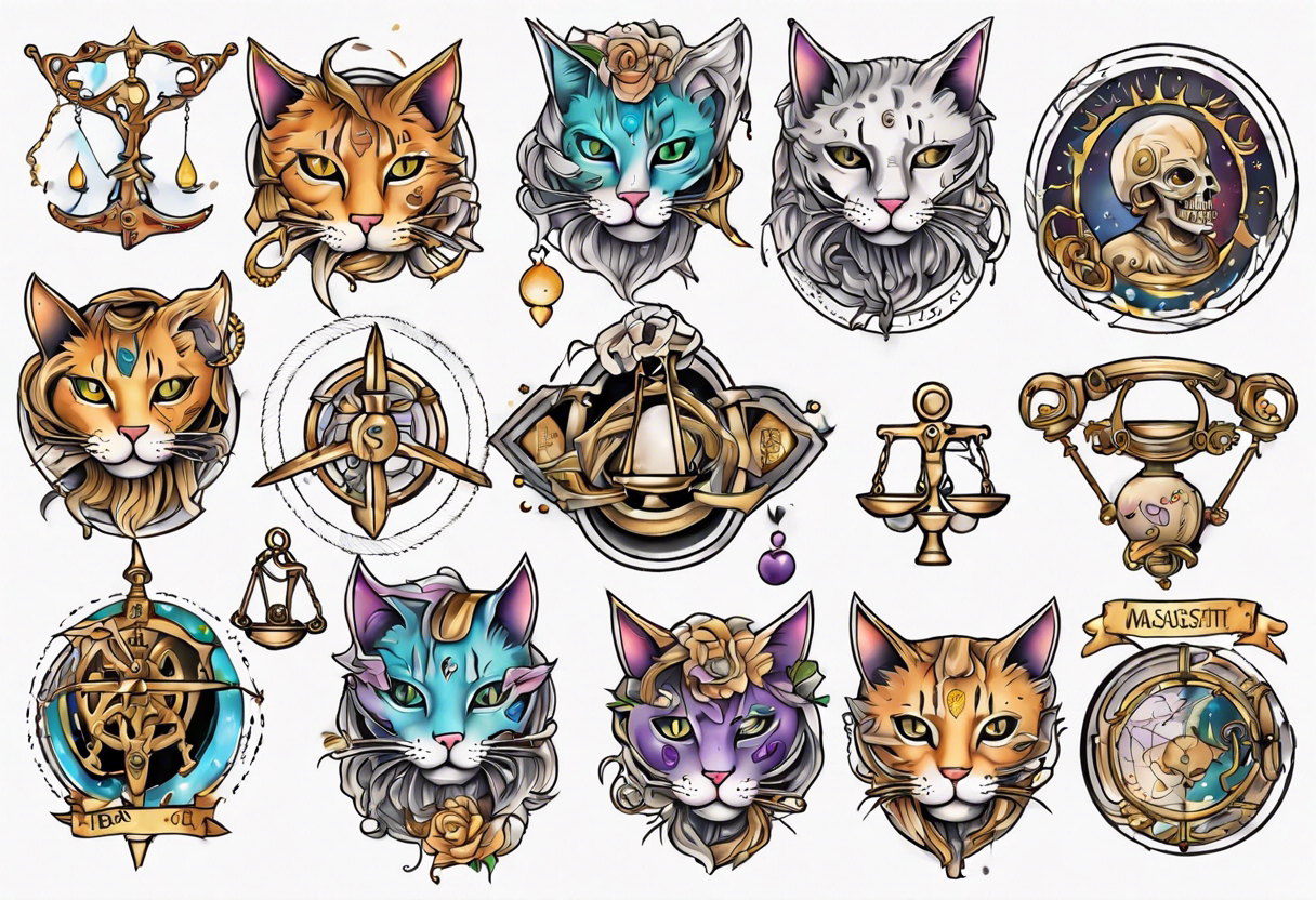 Cat pride Massachusetts libra tattoo idea