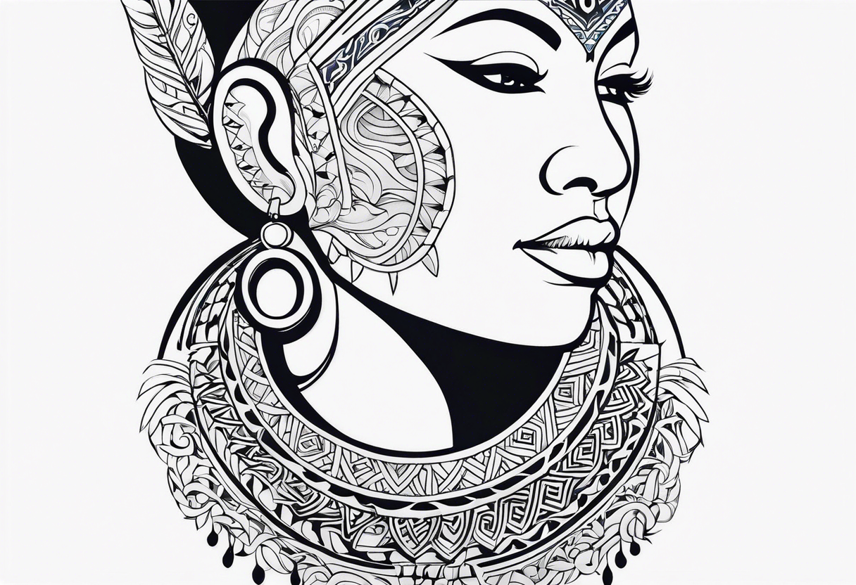 maori neck to chin tattoo tattoo idea