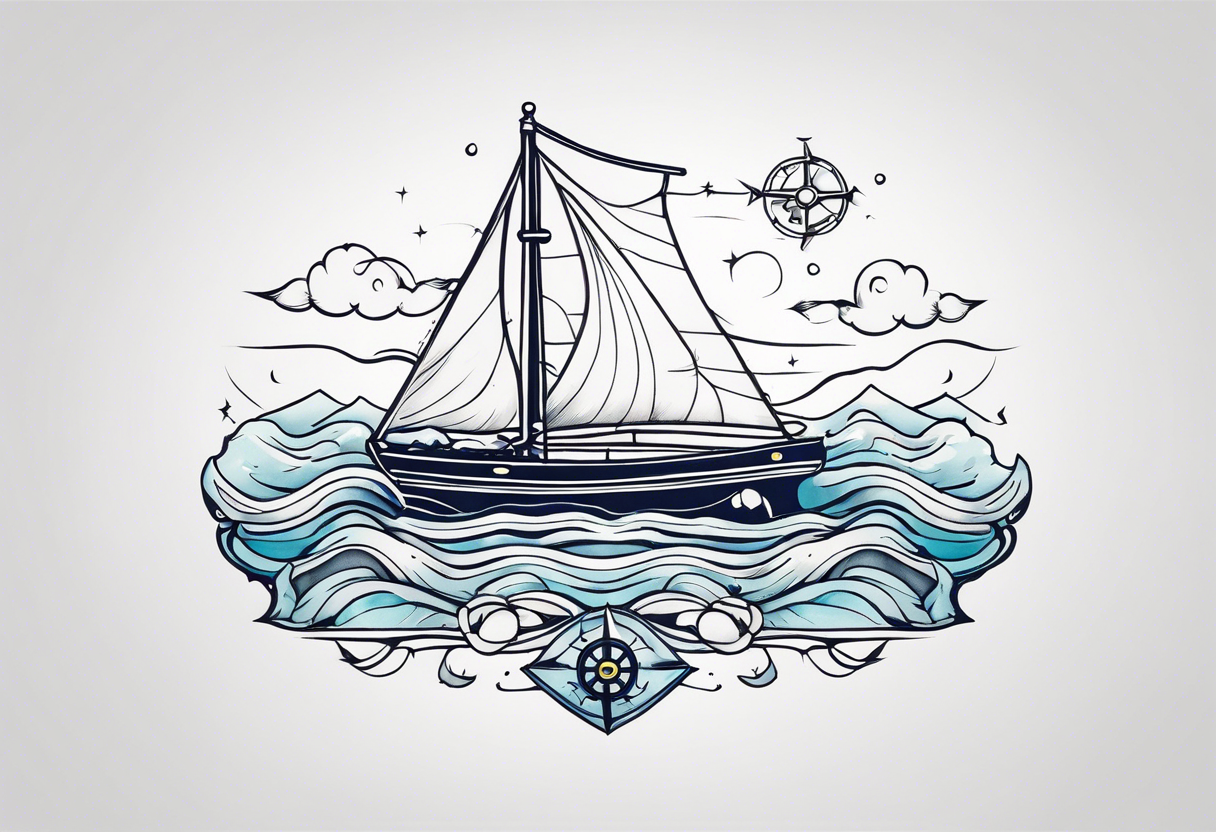 discipline and consistency sea sailor tattoo idea