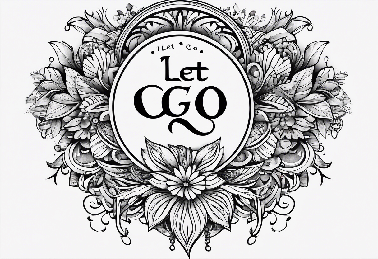 Elegant but simple design of the words Let Go tattoo idea