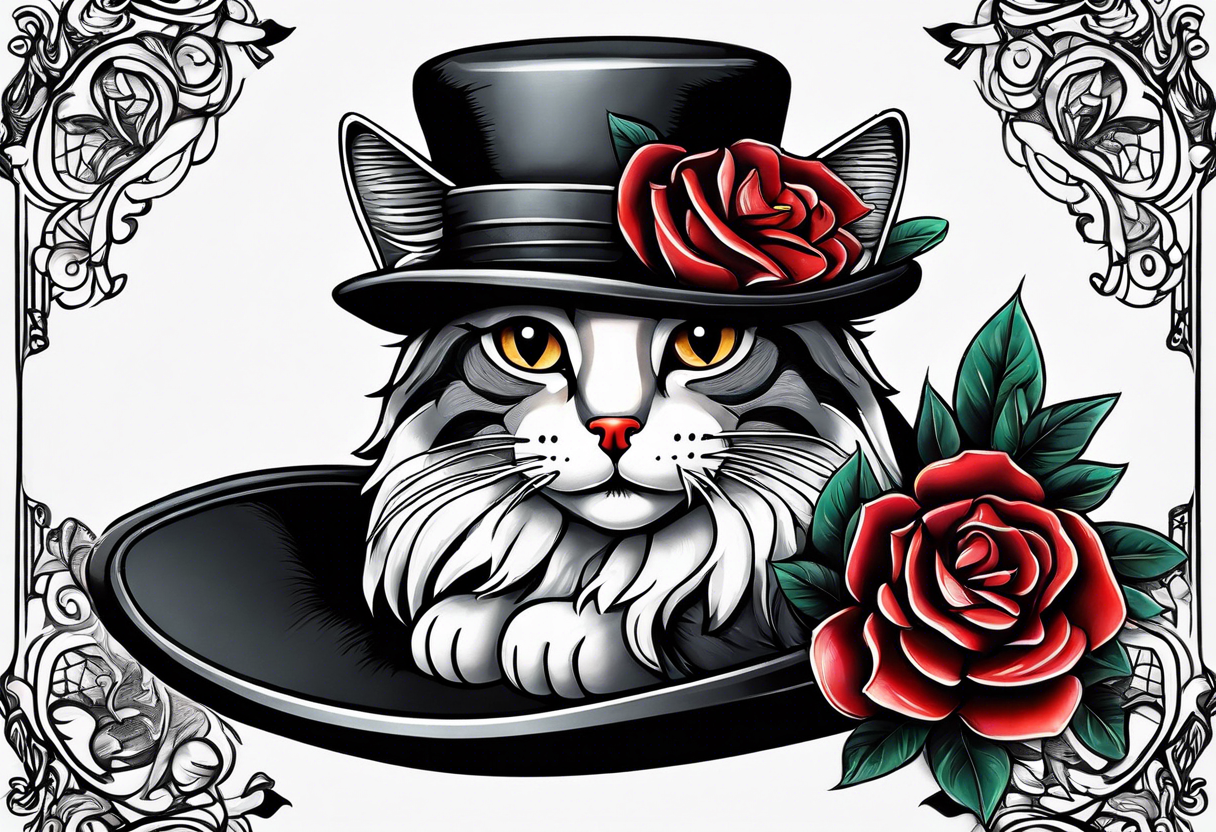 cat in a hat tattoo idea