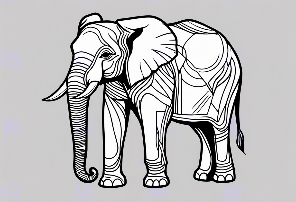 African elephant tattoo idea