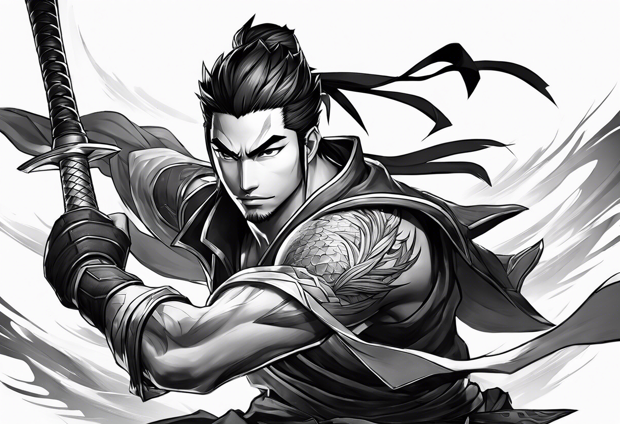 league of legends yasuo simple tattoo idea