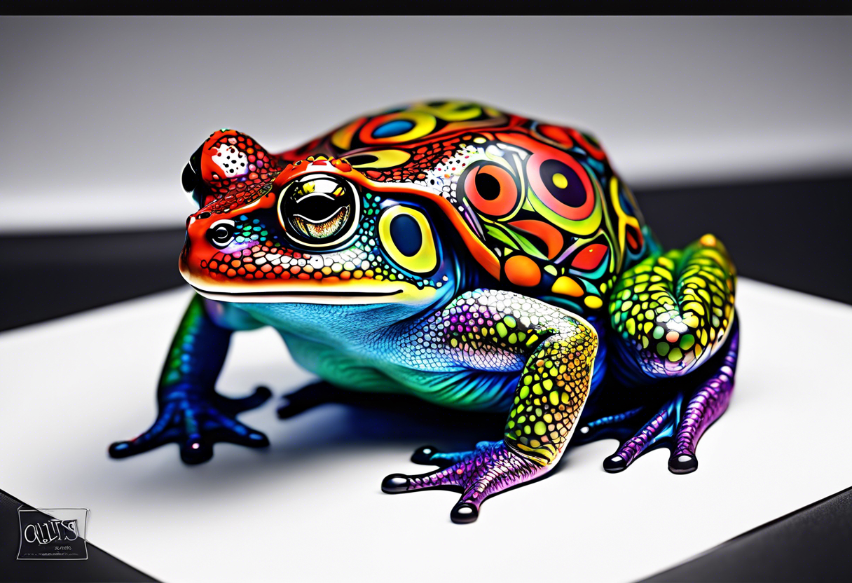 a psychedelic toad tattoo idea