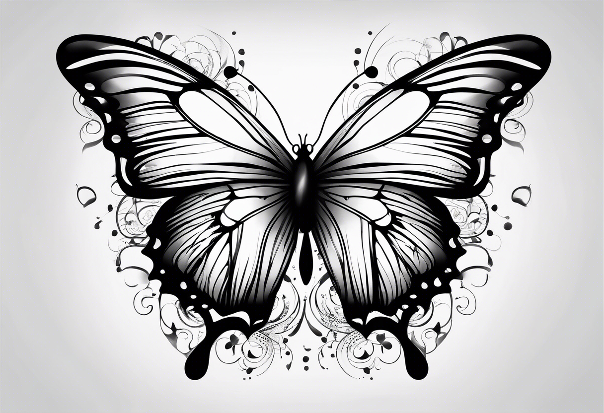 butterfly with a semicolon tattoo idea