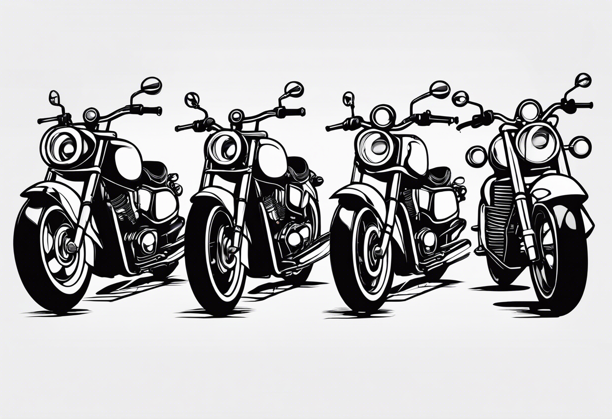 Power Puff Girls in 3 Variations one should be male and have a ascocaition zu motorcycle the 2 others should be female tattoo idea