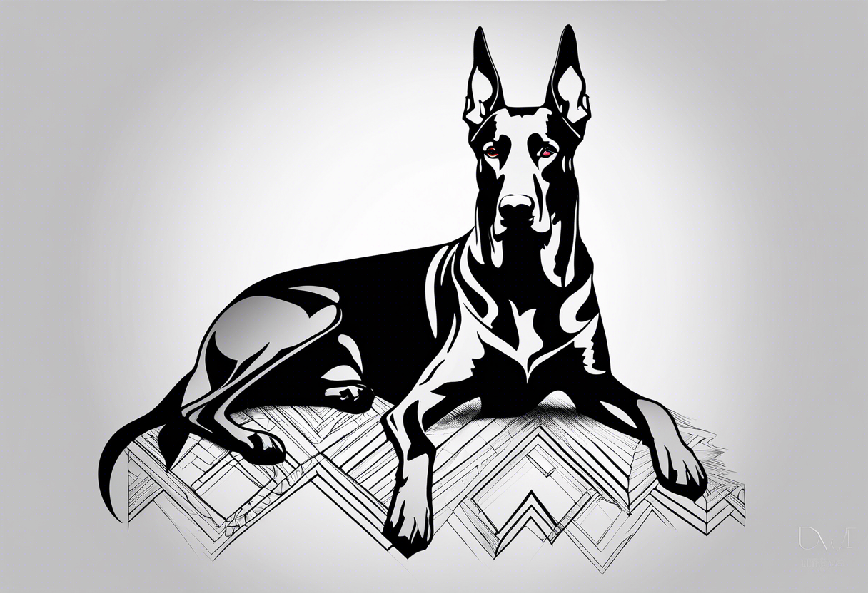 majestic dobermann tattoo idea