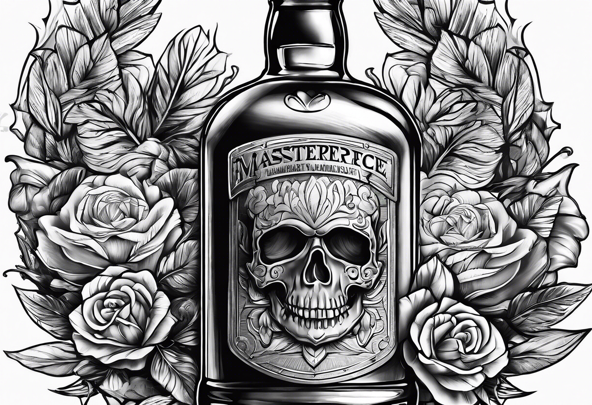 Whiskey bottle tattoo idea