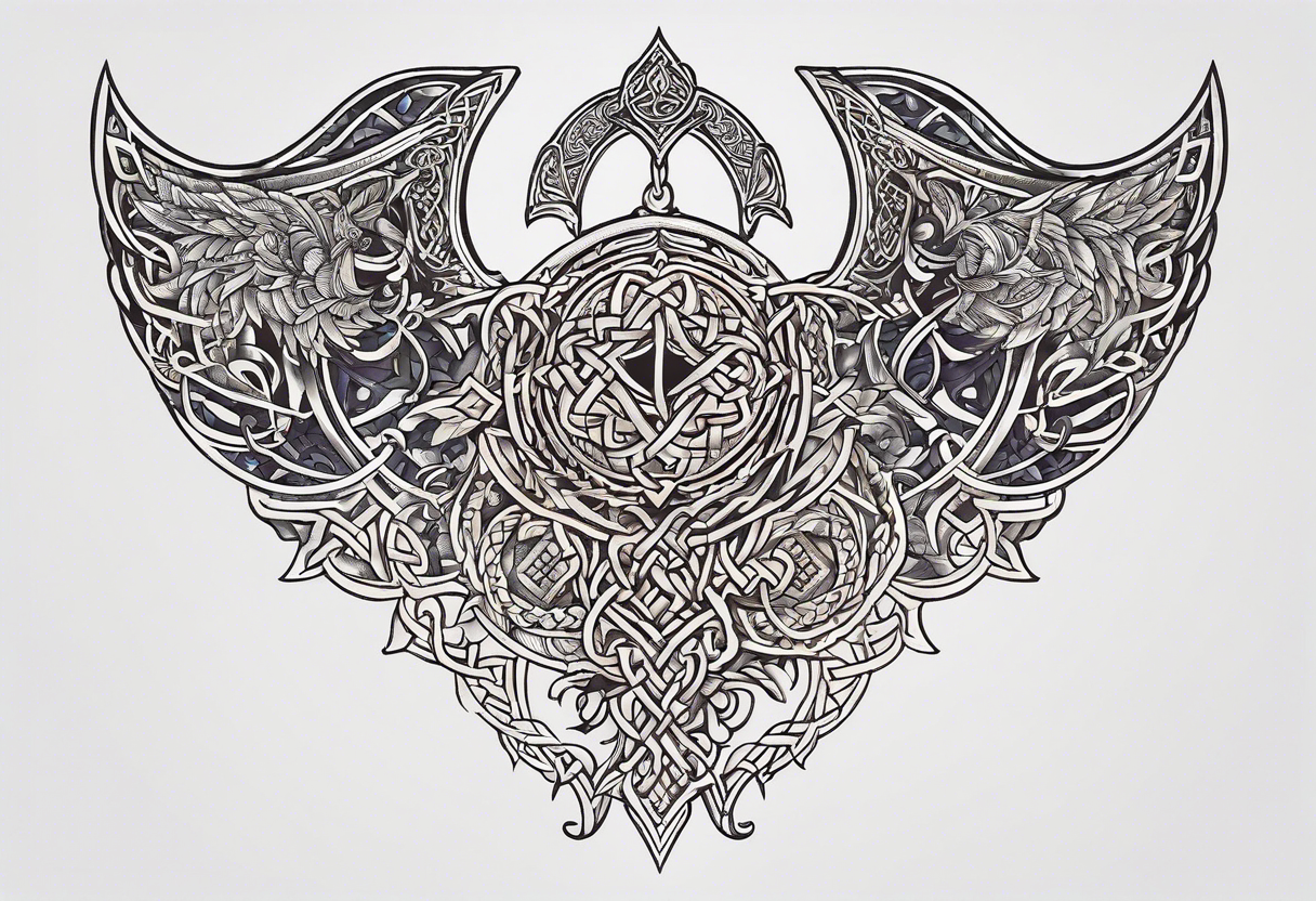 celtic sternum tattoo tattoo idea