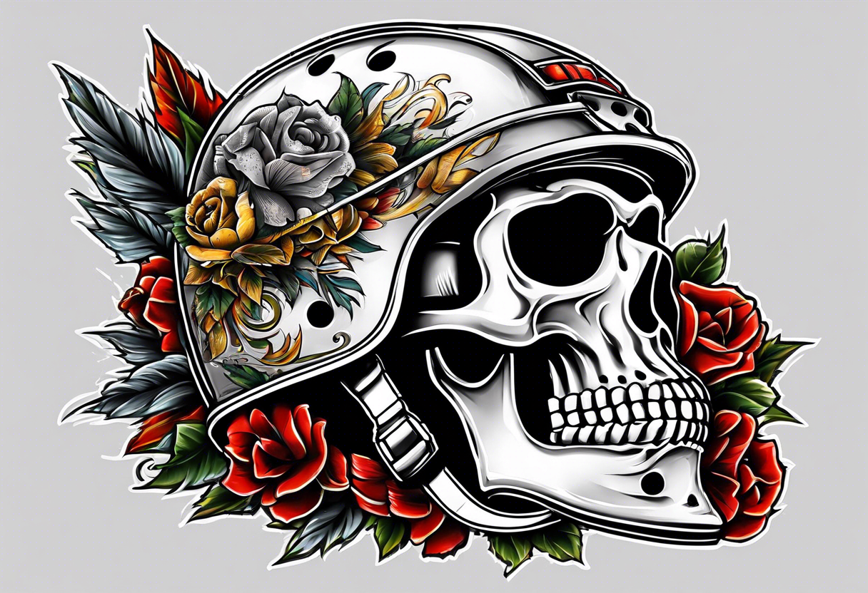 skate or die 
skull with hockey helmet
hockey stick
broken jaw tattoo idea