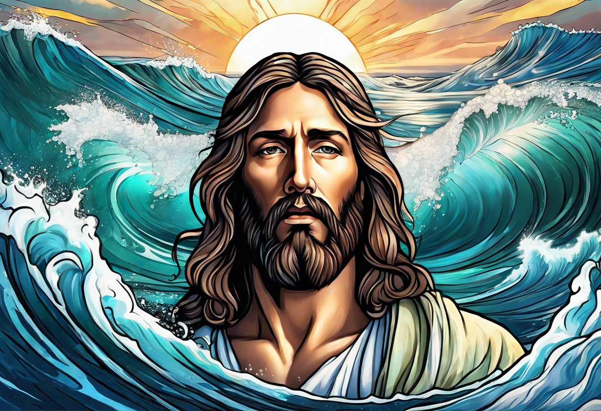 Jesus calming the sea tattoo idea