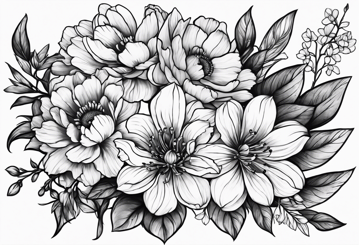 April birth flowers tattoo idea