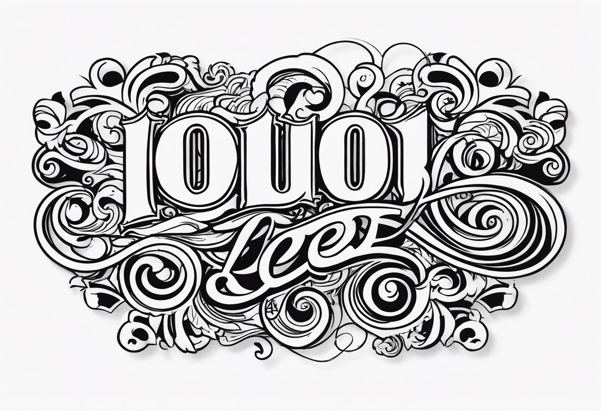 Lee in curly font tattoo idea