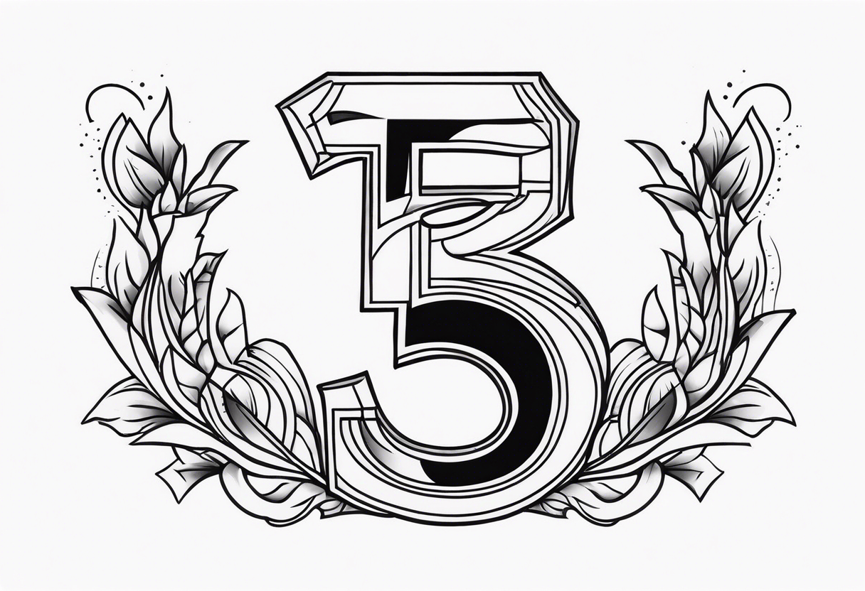 the number 5 tattoo idea