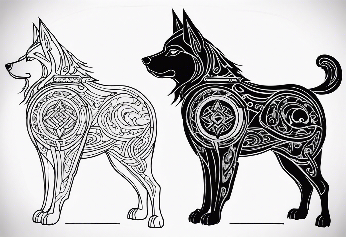 garmr norse dog tattoo idea