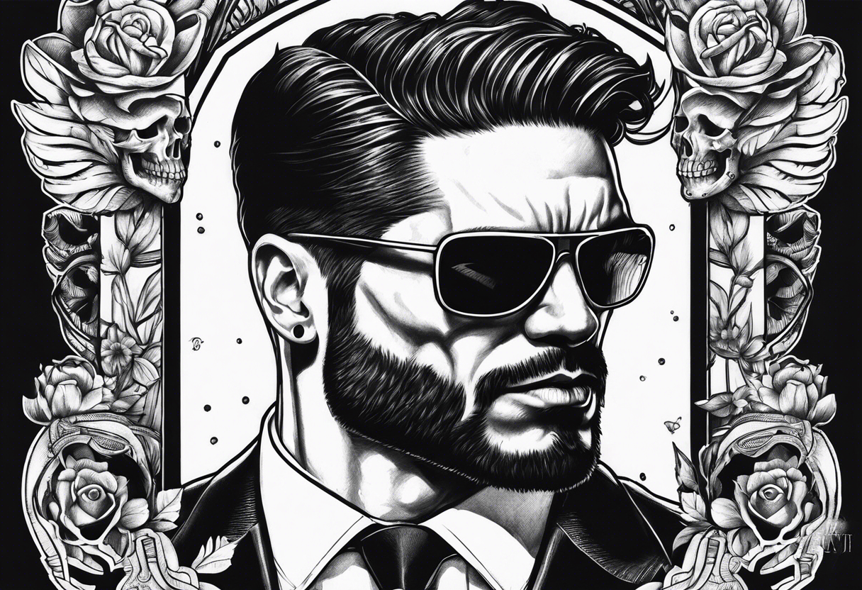 Manners Maketh Man with Punisher skull tattoo idea