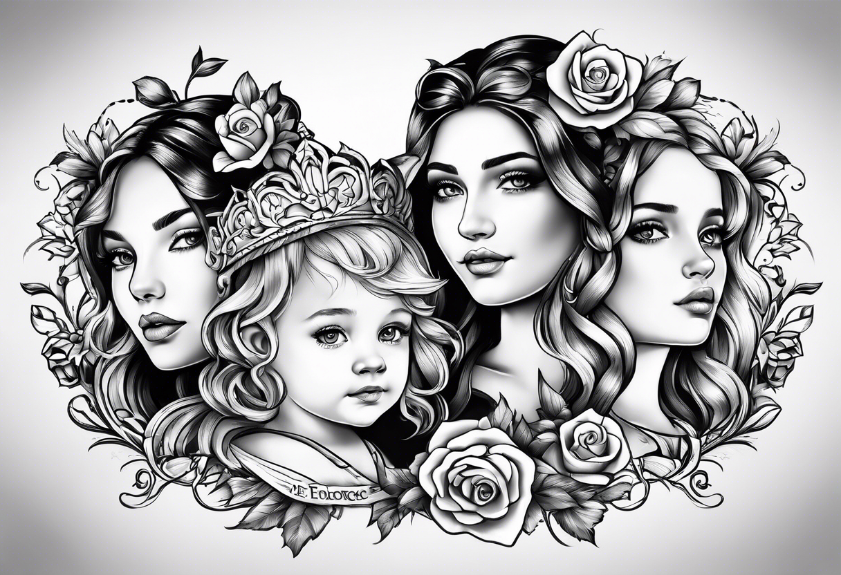 A tattoo representing my children, Heidi, Leo and Florence tattoo idea