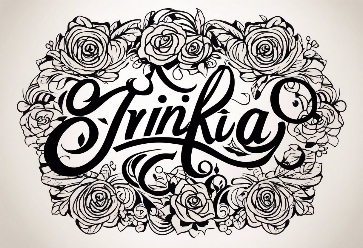 Anika Rose in vintage style lettering tattoo idea