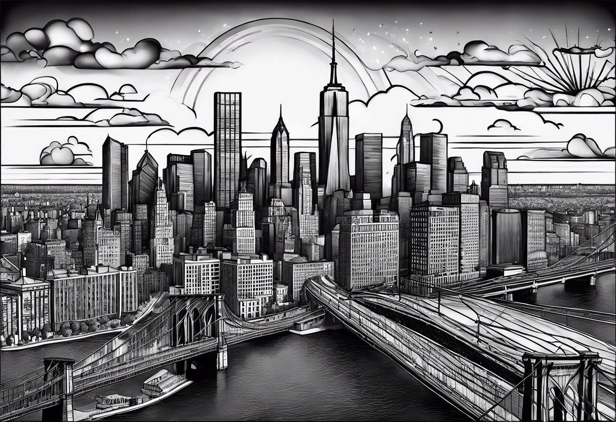 Brooklyn skyline tattoo idea