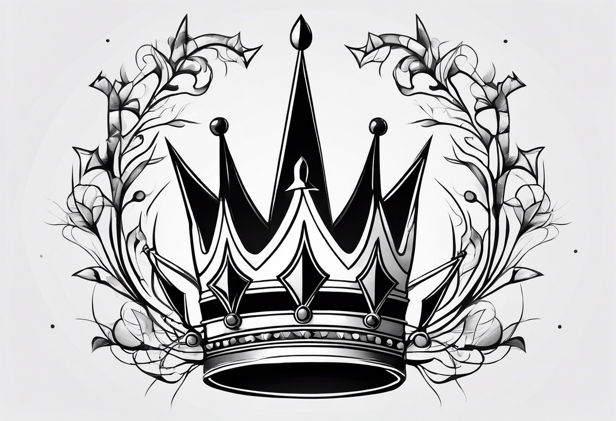 A pointy evil crown tattoo idea